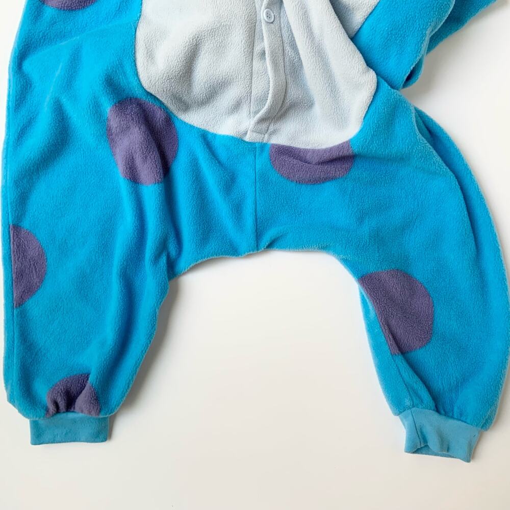 Disney Pixar Monsters Inc Sulley Adult Costume Pajamas Tail Buttonup Plush Small - Picture 10 of 12